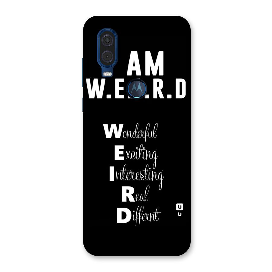 Weird Me Back Case for Motorola One Vision