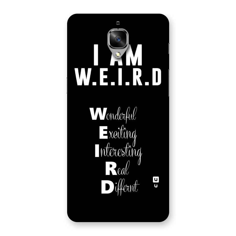 Weird Me Back Case for OnePlus 3