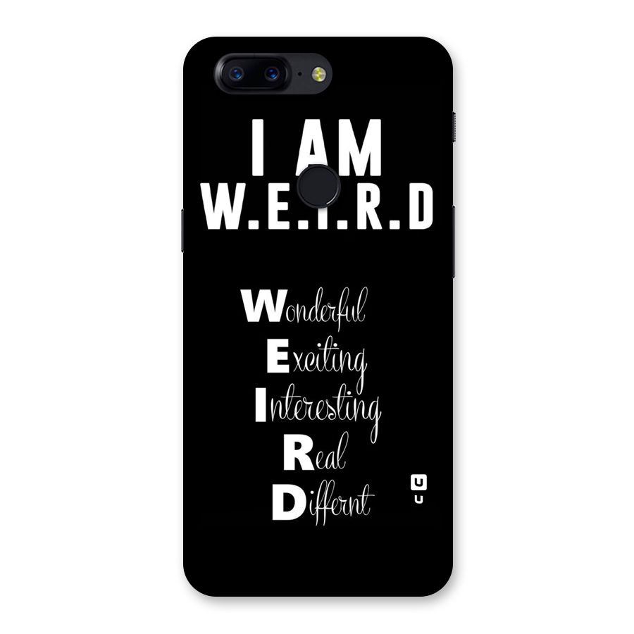 Weird Me Back Case for OnePlus 5T