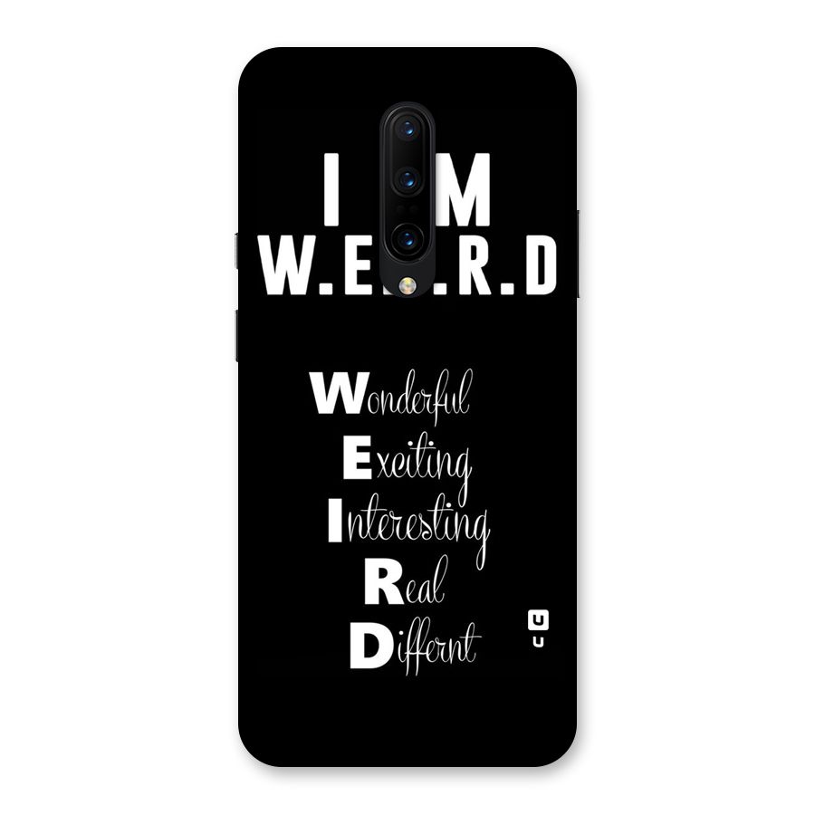Weird Me Back Case for OnePlus 7 Pro