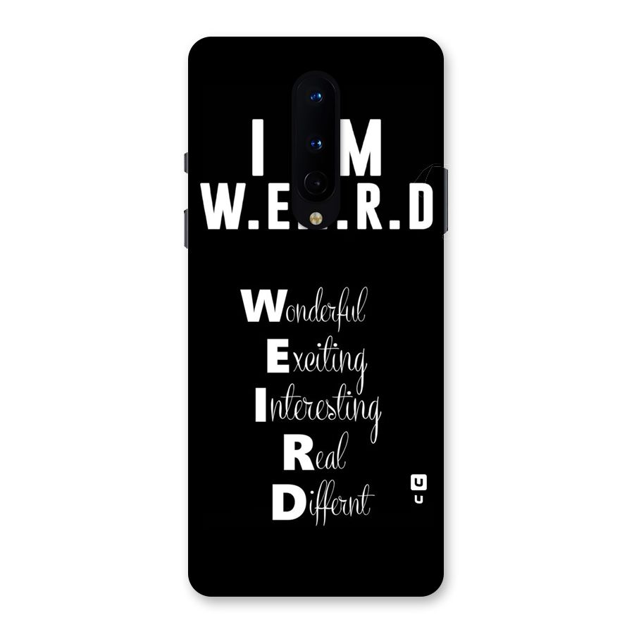 Weird Me Back Case for OnePlus 8