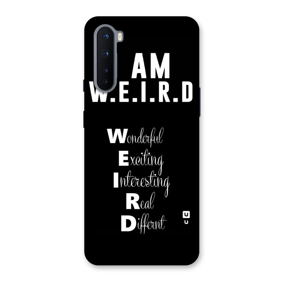 Weird Me Back Case for OnePlus Nord