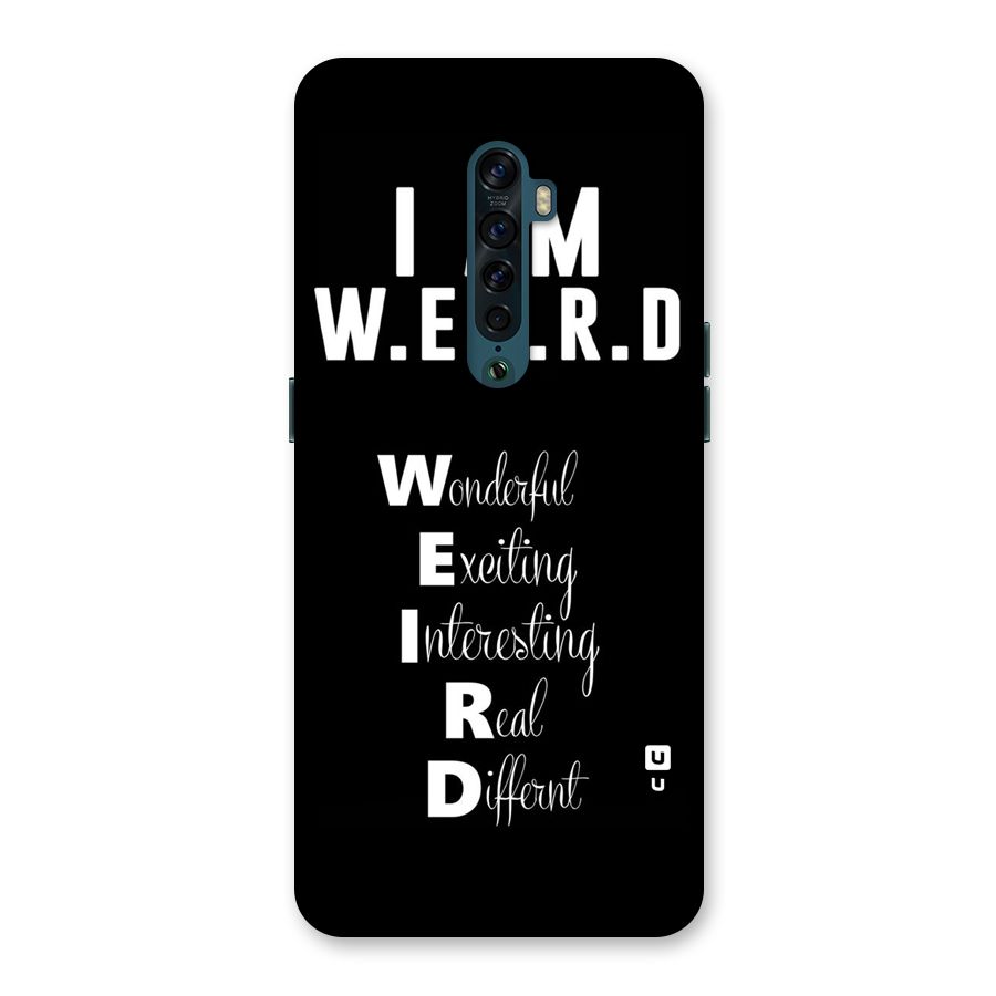 Weird Me Back Case for Oppo Reno2