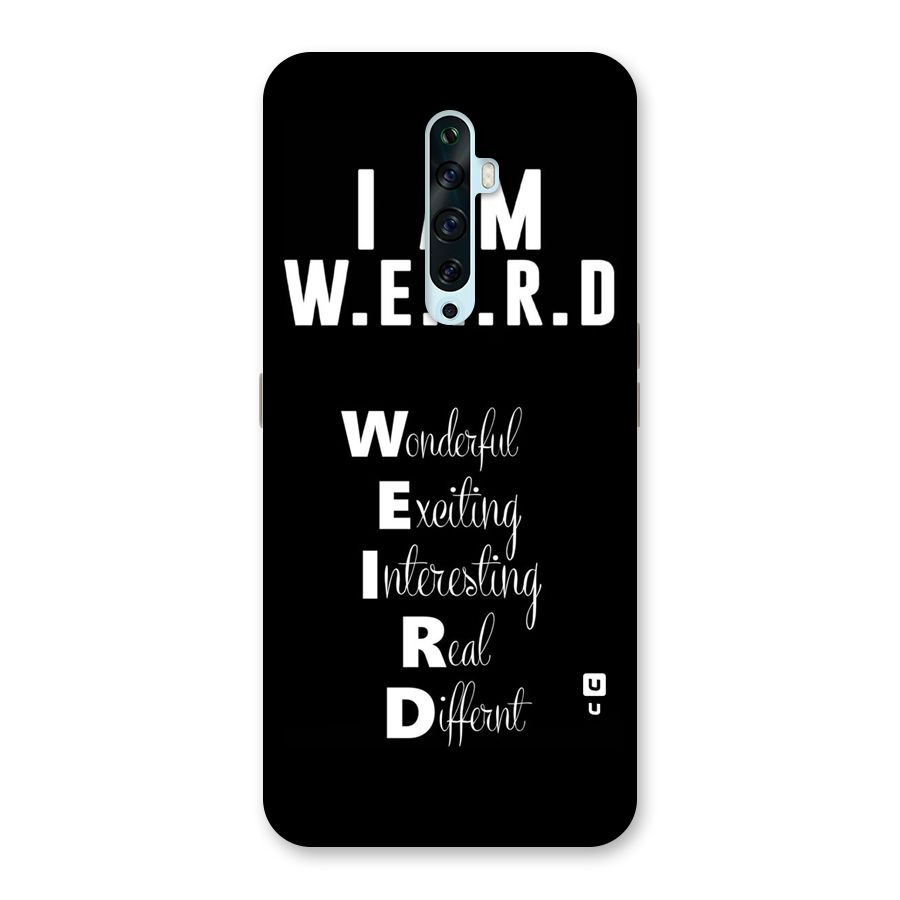 Weird Me Back Case for Oppo Reno2 F