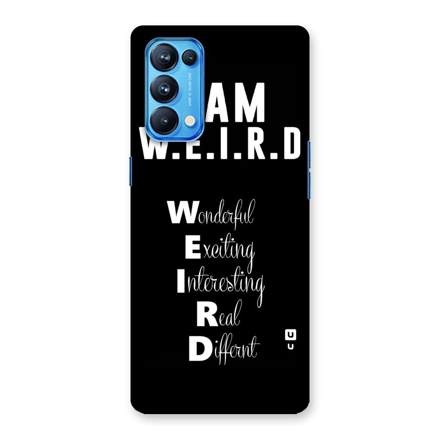 Weird Me Back Case for Oppo Reno5 Pro 5G