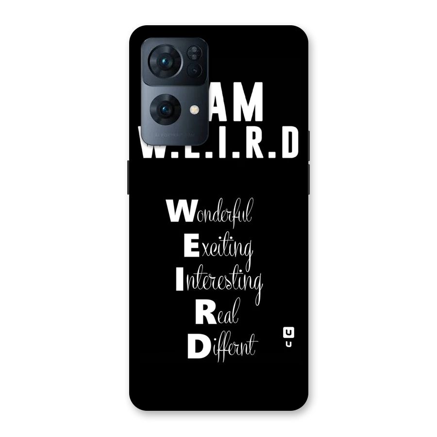 Weird Me Back Case for Oppo Reno7 Pro 5G