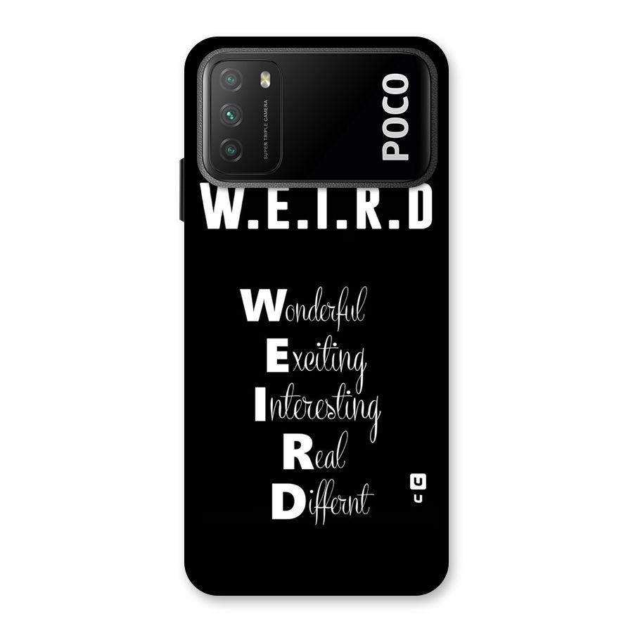 Weird Me Back Case for Poco M3