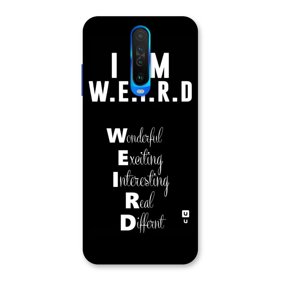 Weird Me Back Case for Poco X2