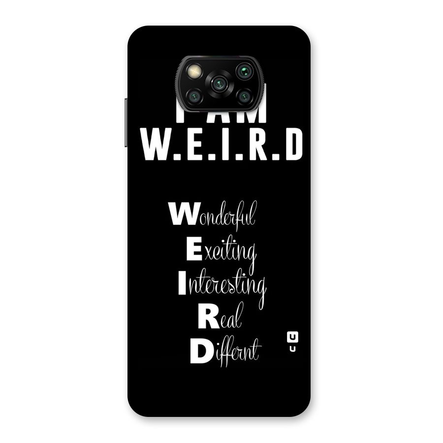 Weird Me Back Case for Poco X3