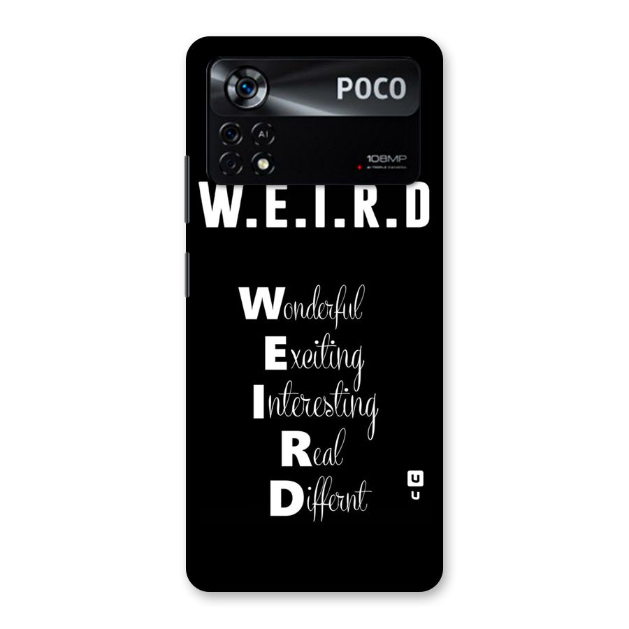 Weird Me Back Case for Poco X4 Pro 5G