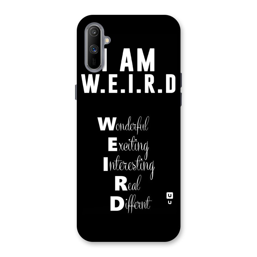 Weird Me Back Case for Realme C3