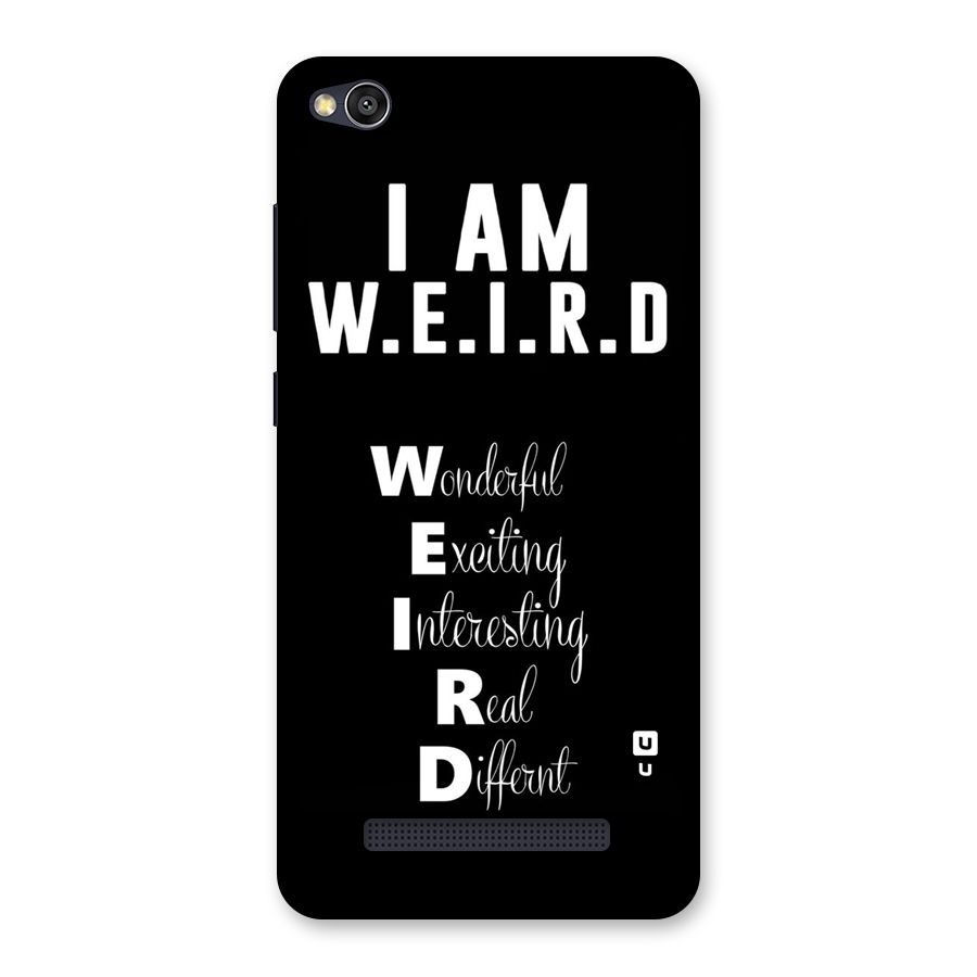Weird Me Back Case for Redmi 4A