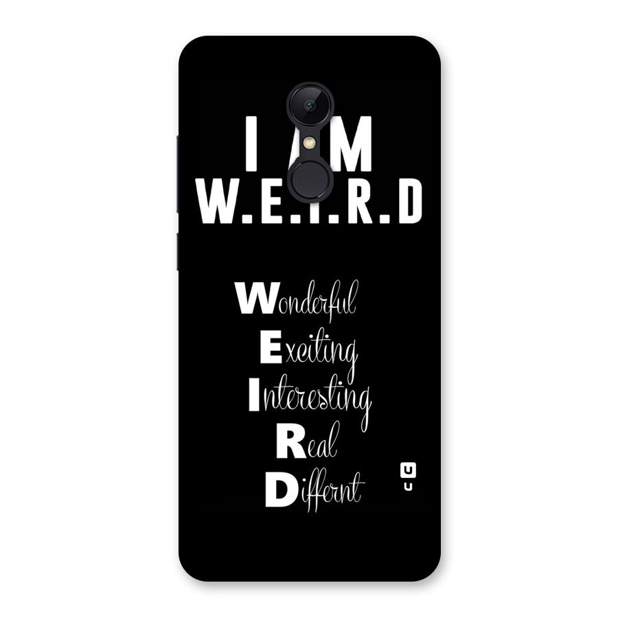 Weird Me Back Case for Redmi 5
