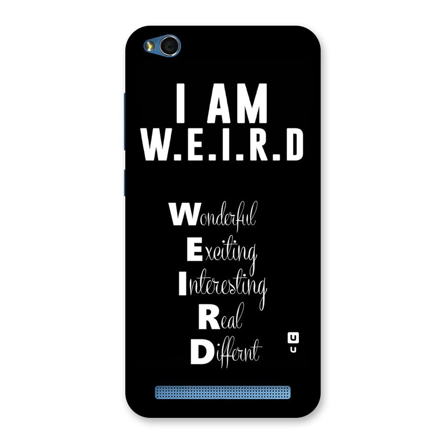 Weird Me Back Case for Redmi 5A