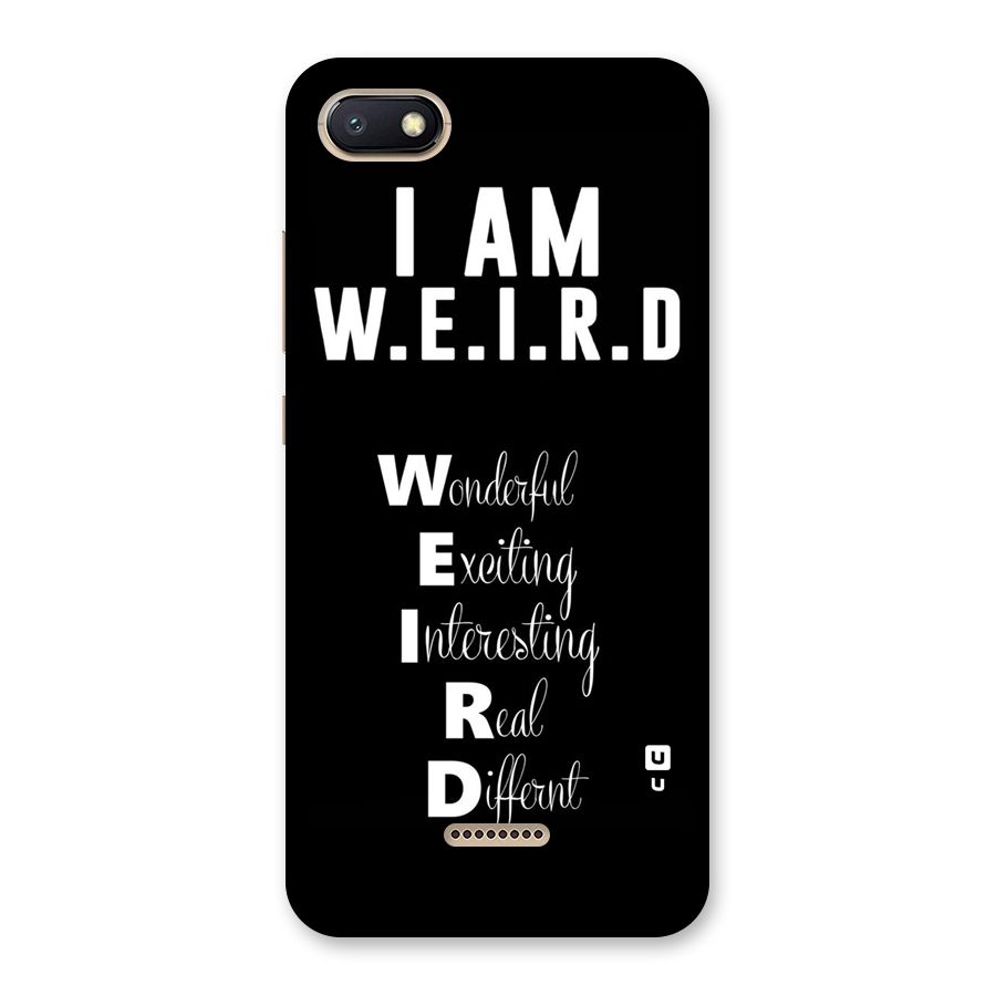 Weird Me Back Case for Redmi 6A