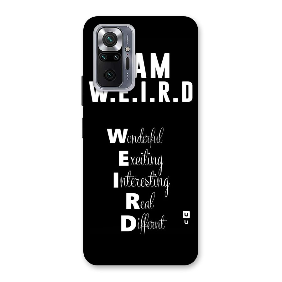 Weird Me Back Case for Redmi Note 10 Pro Max