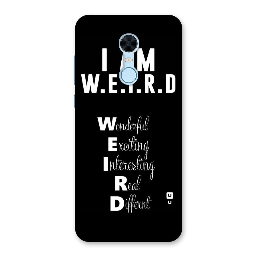 Weird Me Back Case for Redmi Note 5