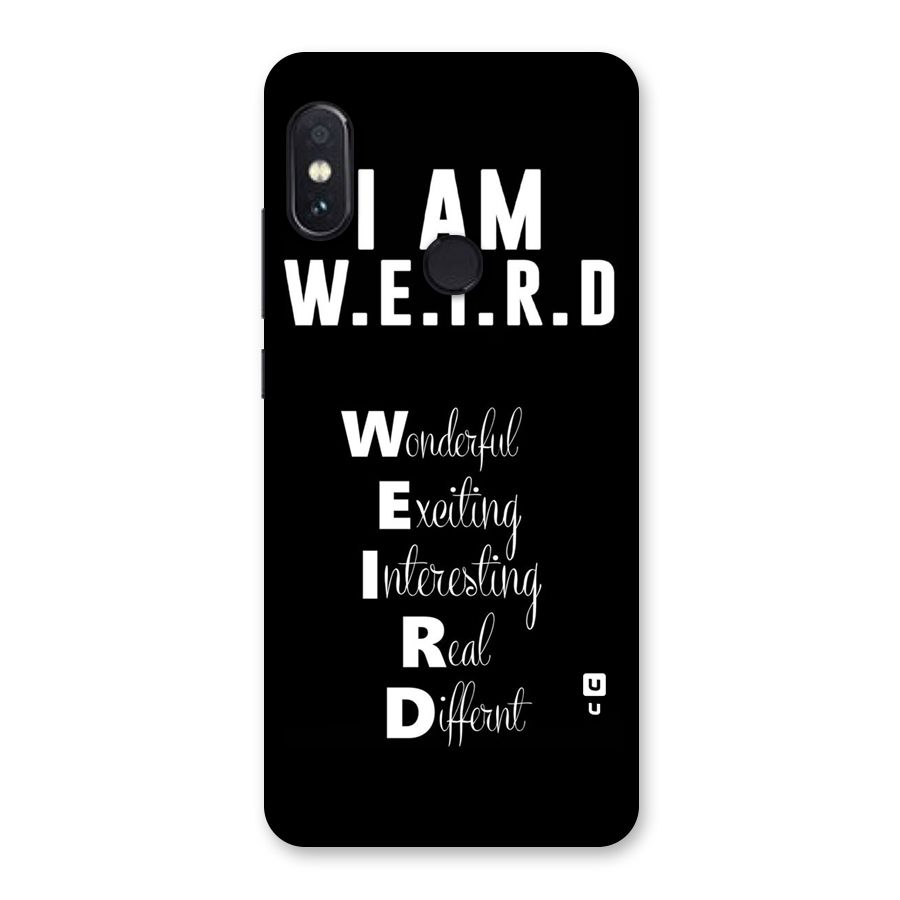 Weird Me Back Case for Redmi Note 5 Pro
