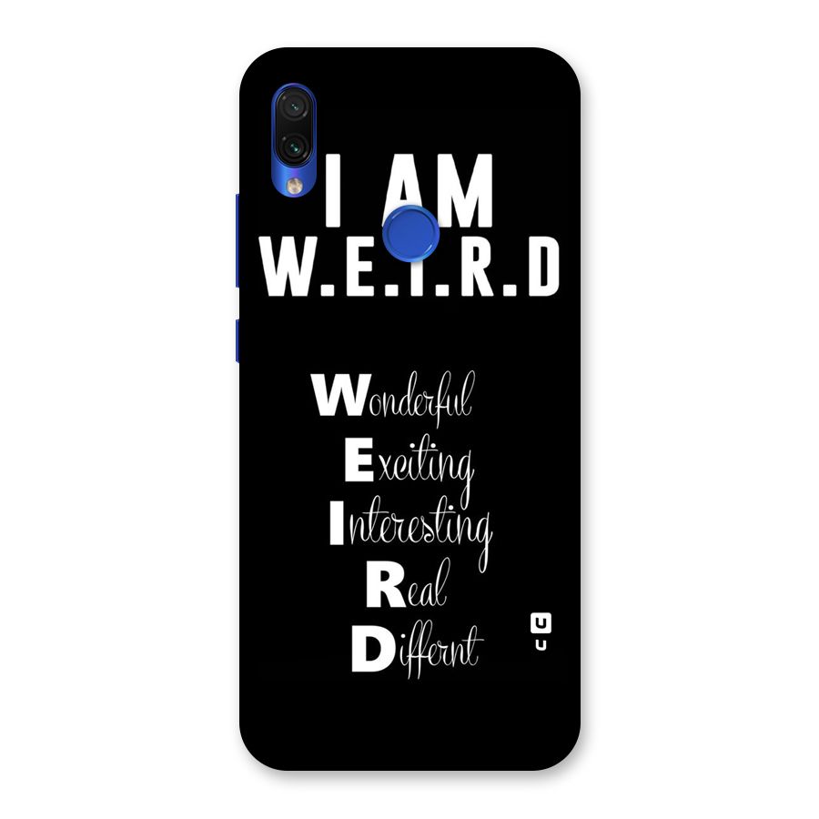 Weird Me Back Case for Redmi Note 7S