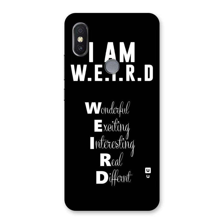 Weird Me Back Case for Redmi Y2