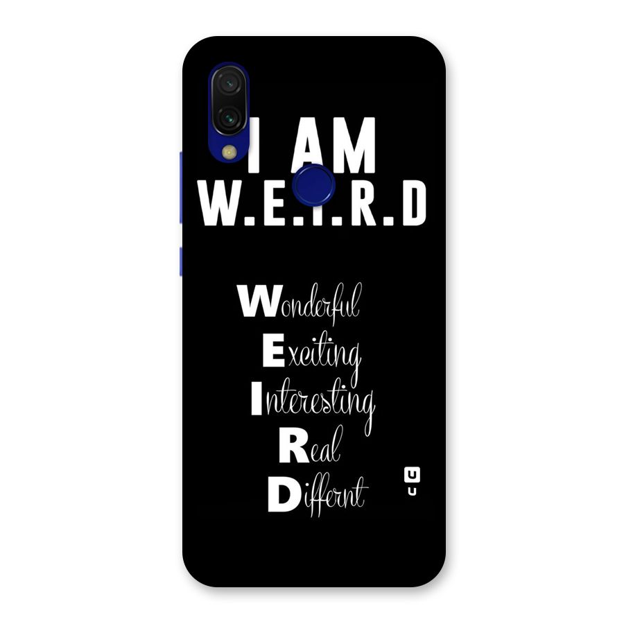 Weird Me Back Case for Redmi Y3