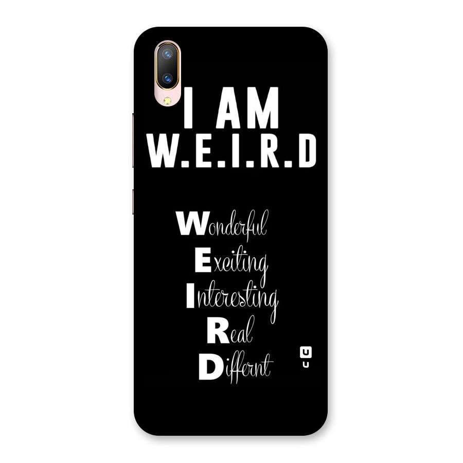 Weird Me Back Case for Vivo V11 Pro