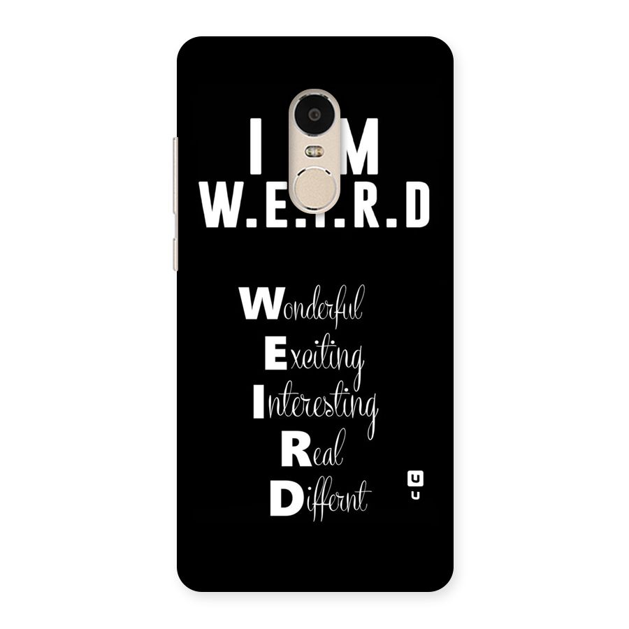 Weird Me Back Case for Xiaomi Redmi Note 4