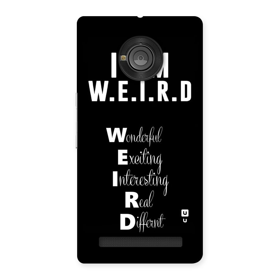 Weird Me Back Case for Yu Yunique