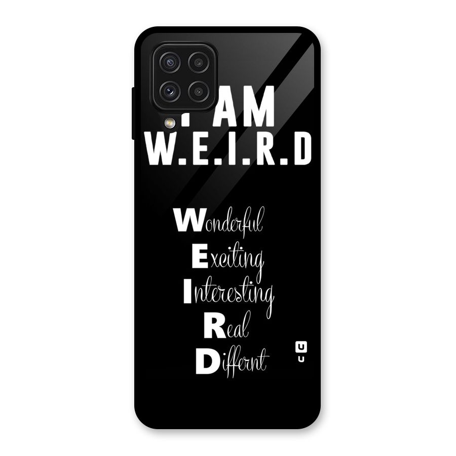 Weird Me Glass Back Case for Galaxy A22 4G