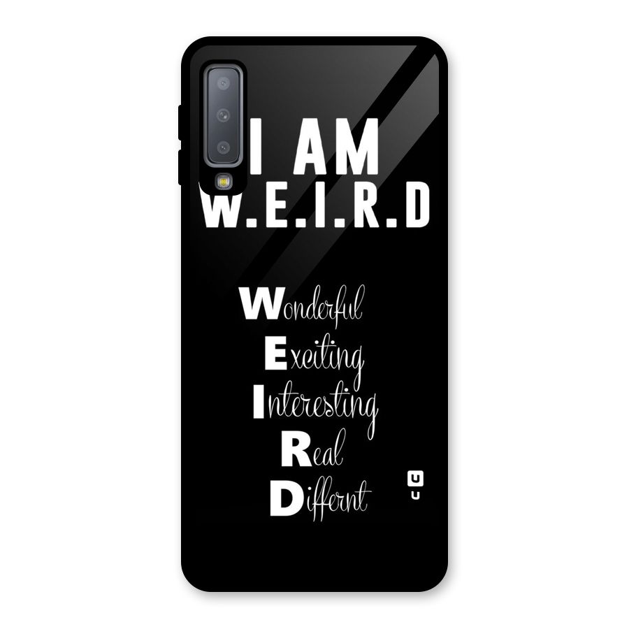 Weird Me Glass Back Case for Galaxy A7 (2018)