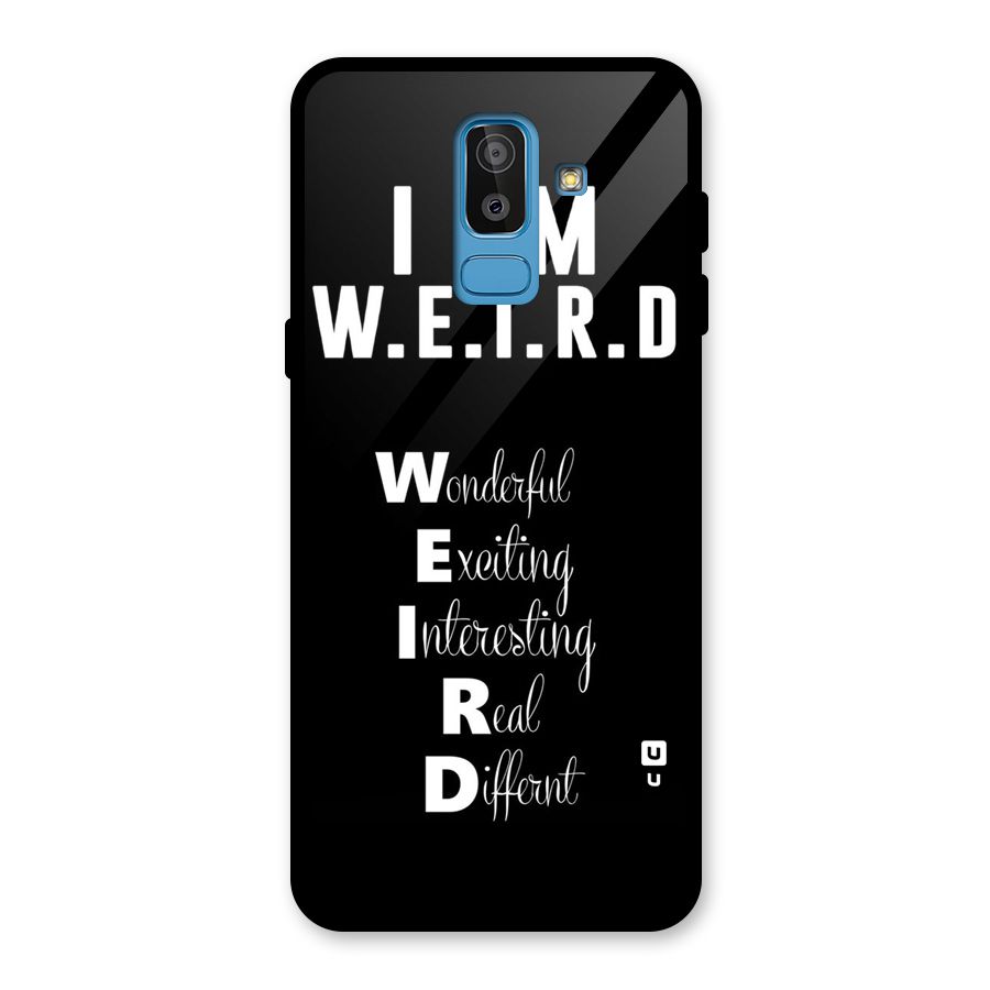 Weird Me Glass Back Case for Galaxy J8