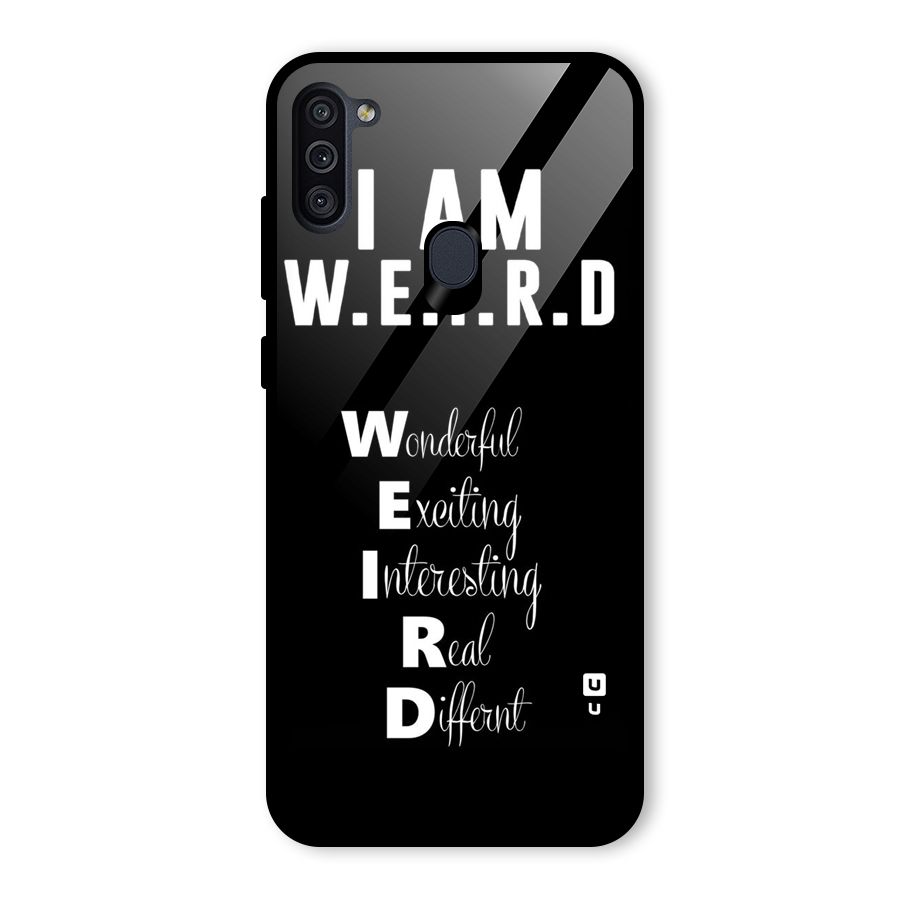 Weird Me Glass Back Case for Galaxy M11