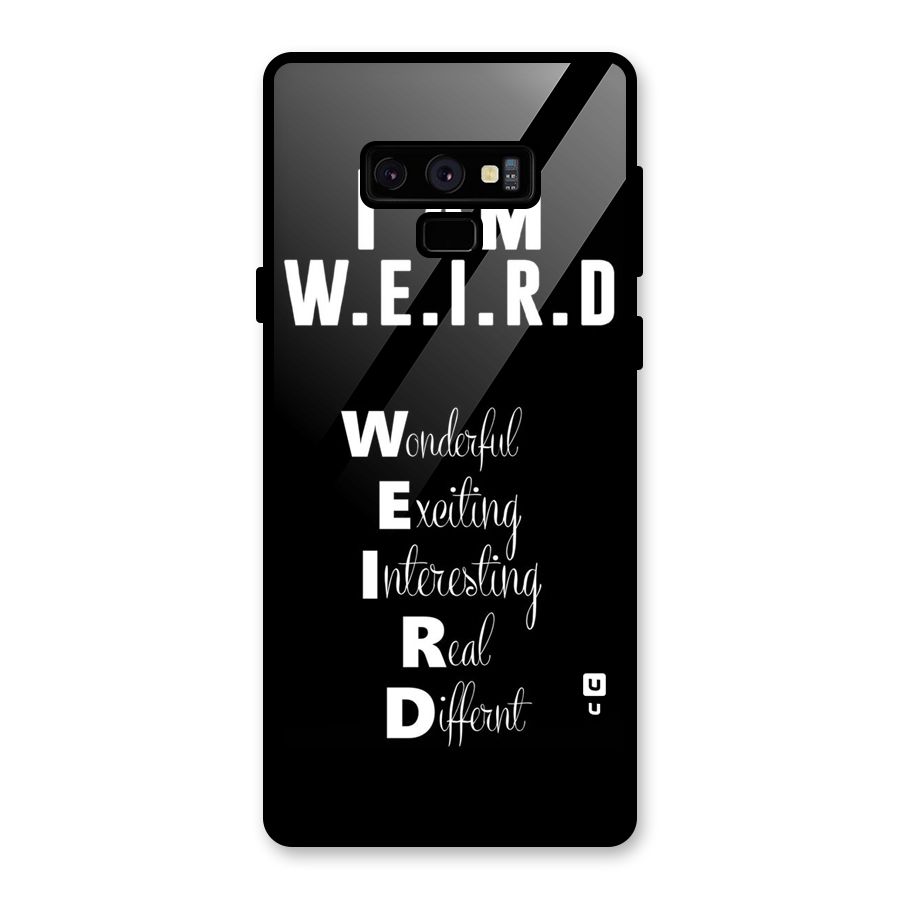 Weird Me Glass Back Case for Galaxy Note 9