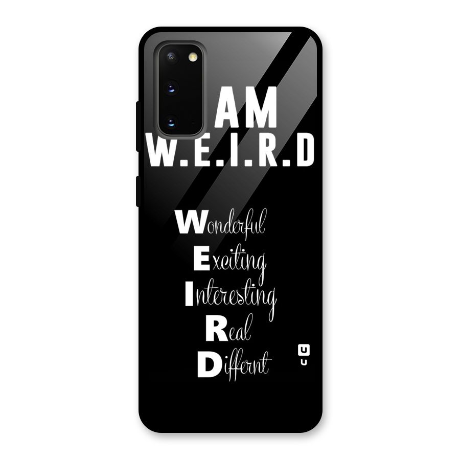 Weird Me Glass Back Case for Galaxy S20