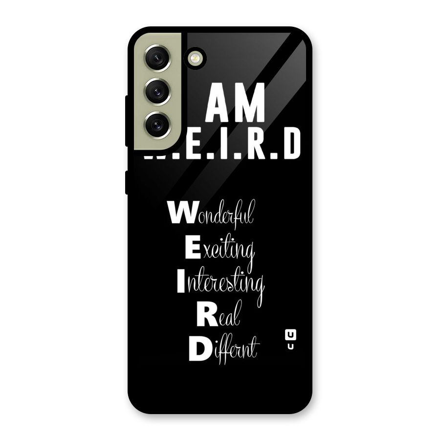 Weird Me Glass Back Case for Galaxy S21 FE 5G