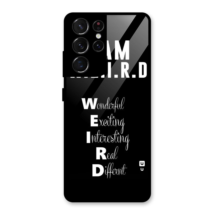 Weird Me Glass Back Case for Galaxy S21 Ultra 5G