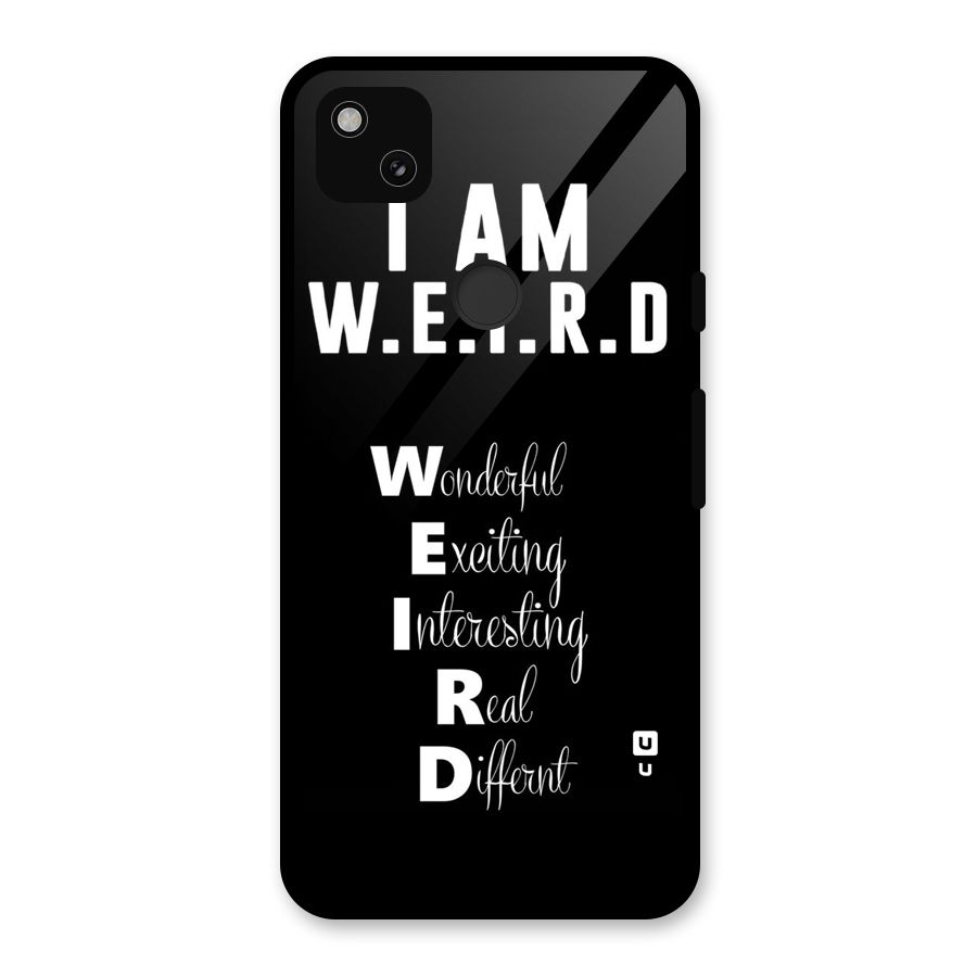 Weird Me Glass Back Case for Google Pixel 4a
