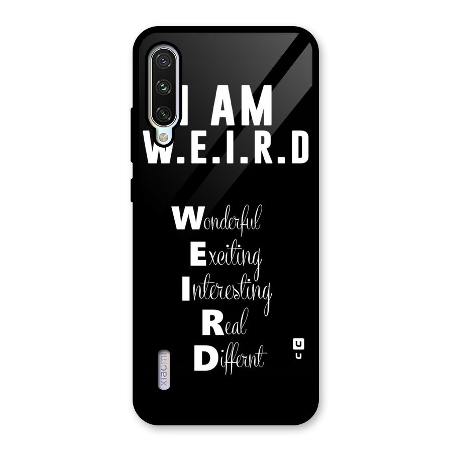 Weird Me Glass Back Case for Mi A3