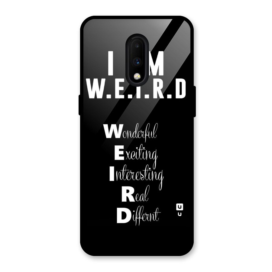 Weird Me Glass Back Case for OnePlus 7