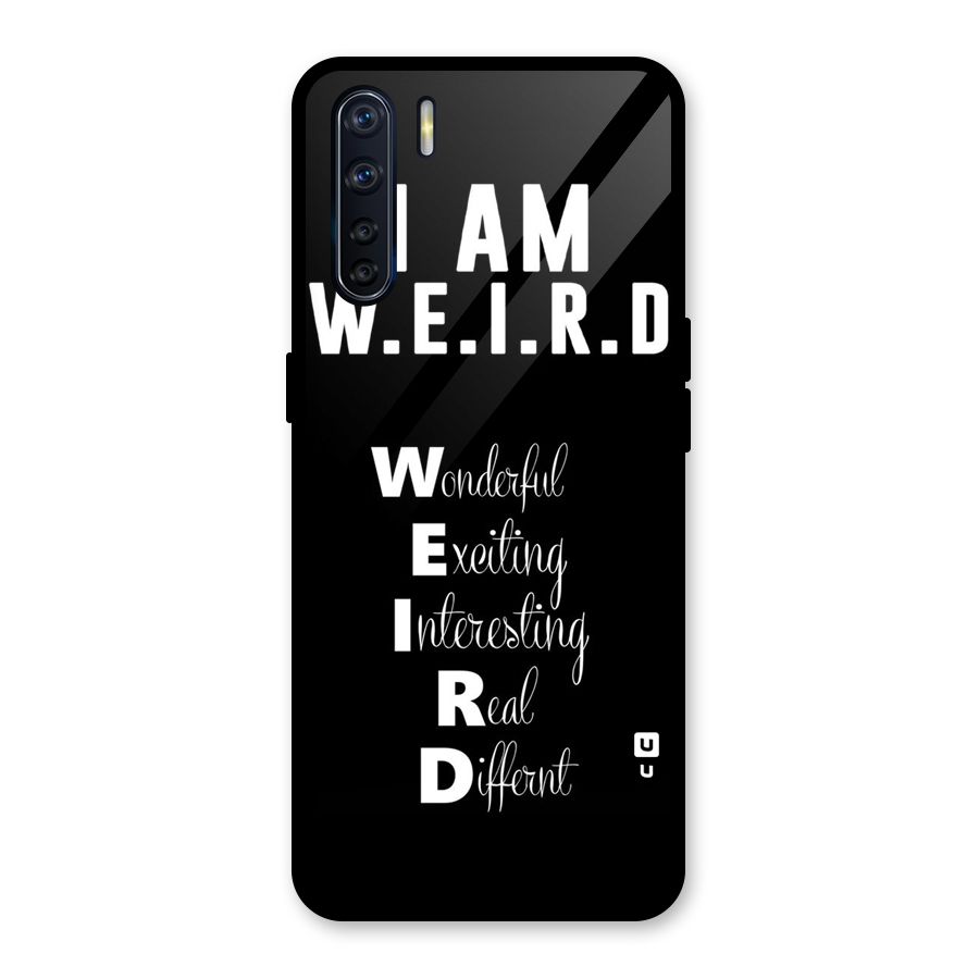 Weird Me Glass Back Case for Oppo F15