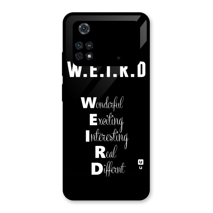 Weird Me Glass Back Case for Poco M4 Pro 4G