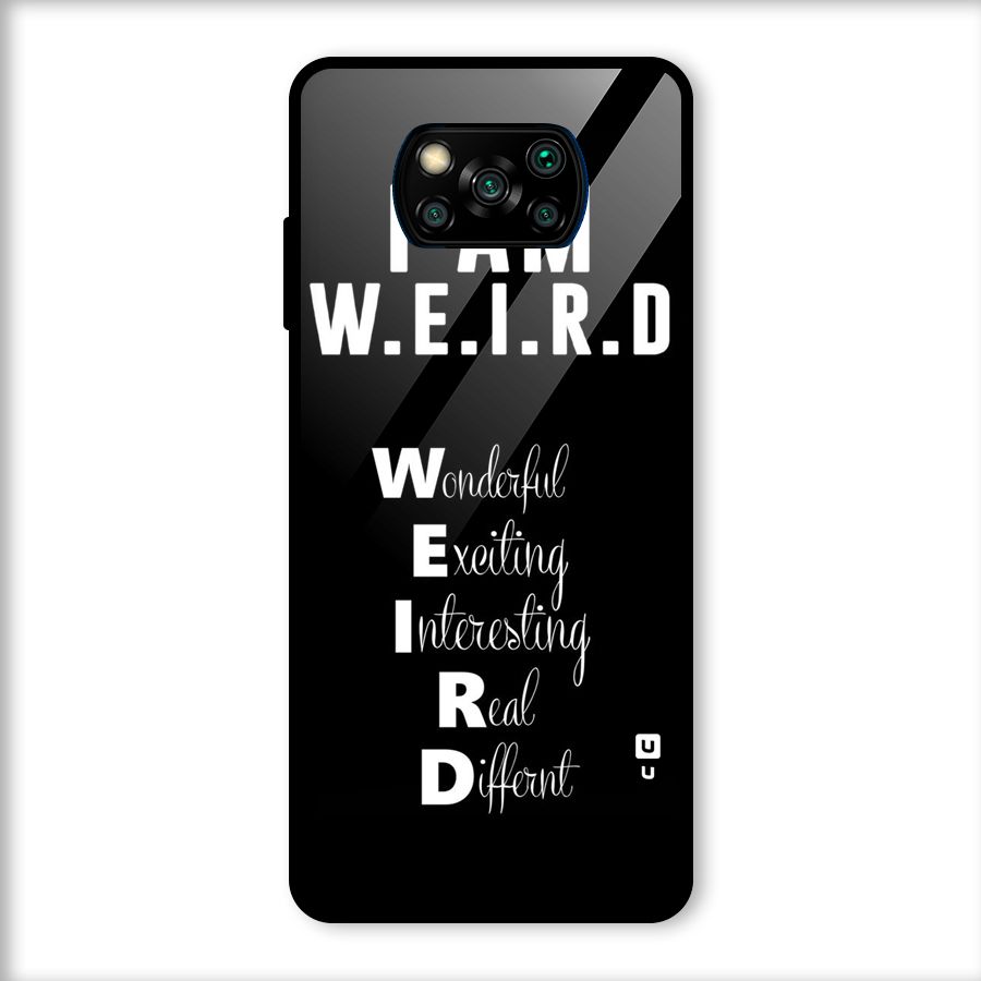 Weird Me Glass Back Case for Poco X3