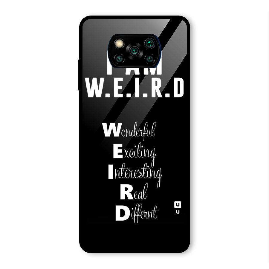 Weird Me Glass Back Case for Poco X3 Pro