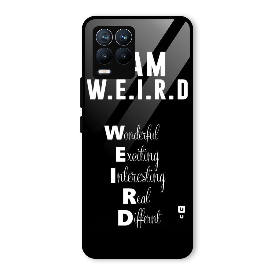 Weird Me Glass Back Case for Realme 8