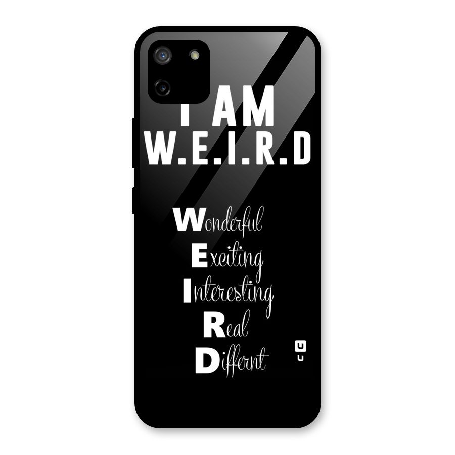 Weird Me Glass Back Case for Realme C11