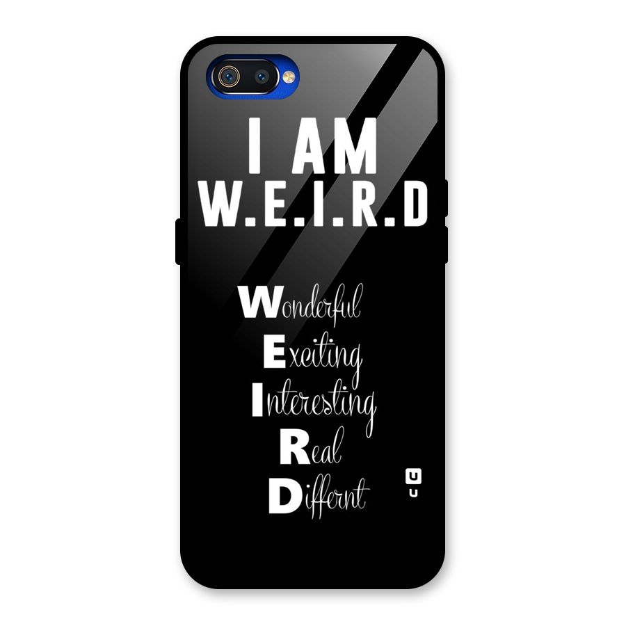 Weird Me Glass Back Case for Realme C2