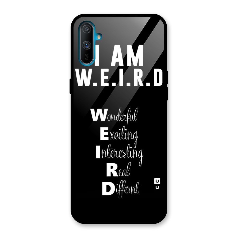 Weird Me Glass Back Case for Realme C3