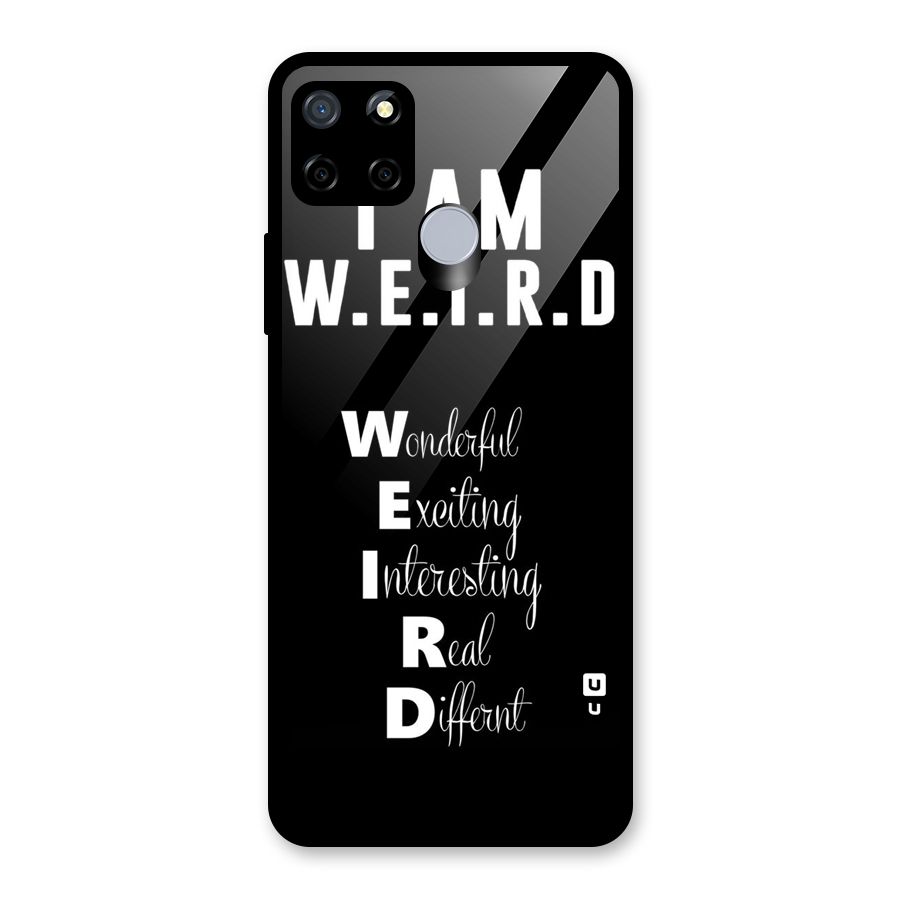 Weird Me Glass Back Case for Realme Narzo 20