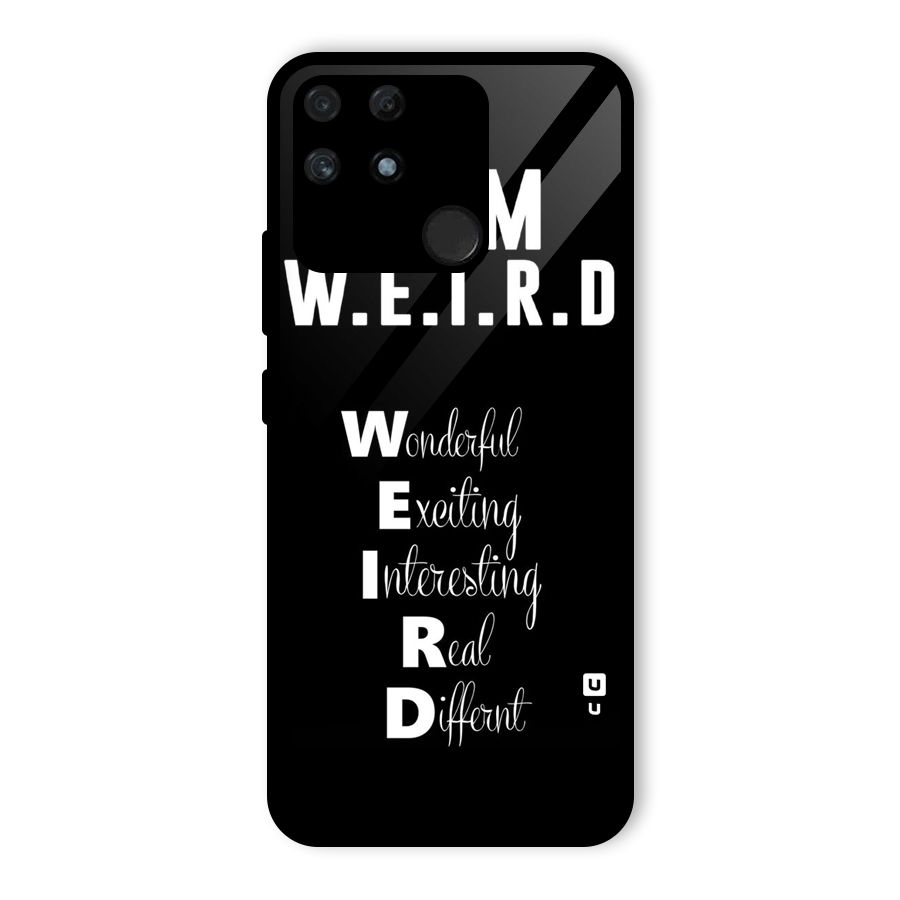 Weird Me Glass Back Case for Realme Narzo 50A