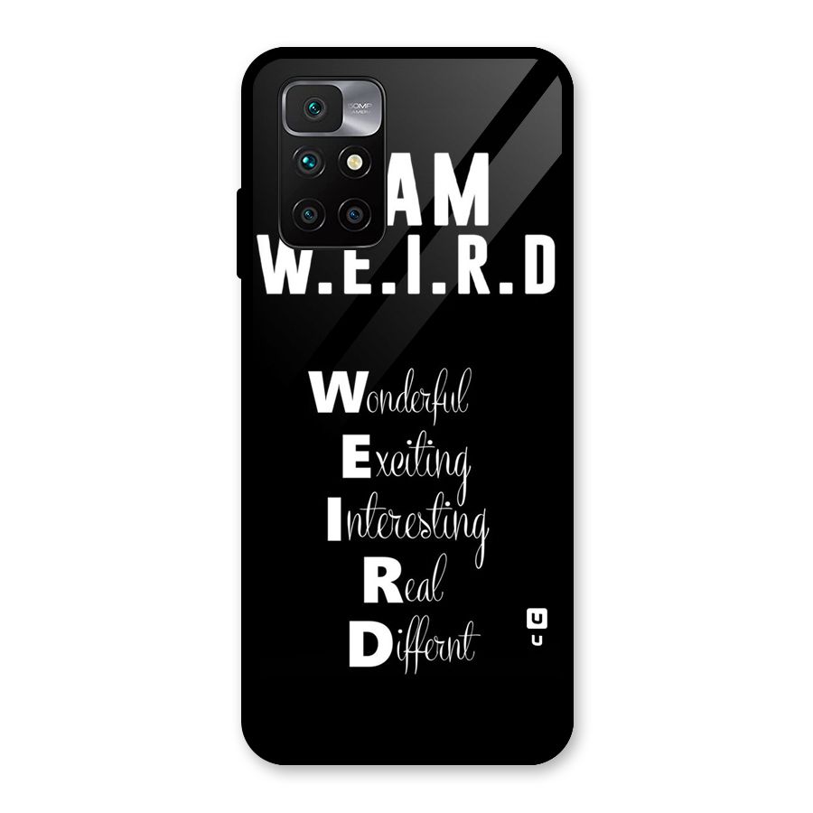 Weird Me Glass Back Case for Redmi 10 Prime